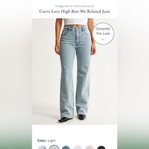 Abercrombie Curve Love High Rise 90s Relaxed Jean